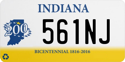 IN license plate 561NJ