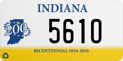 IN license plate 561O