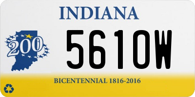 IN license plate 561OW