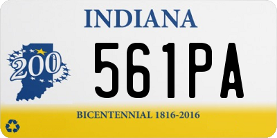 IN license plate 561PA