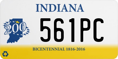 IN license plate 561PC