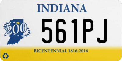 IN license plate 561PJ