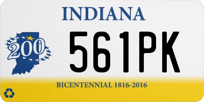 IN license plate 561PK