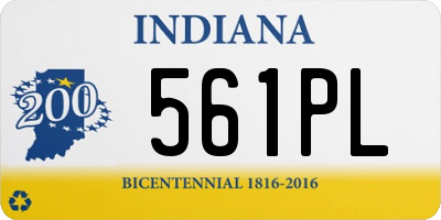 IN license plate 561PL