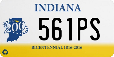 IN license plate 561PS