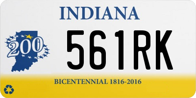IN license plate 561RK