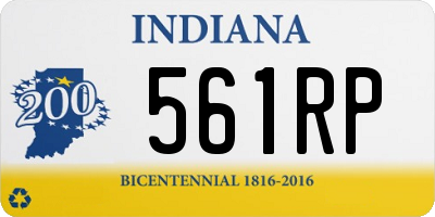 IN license plate 561RP