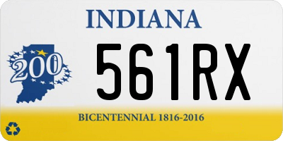 IN license plate 561RX