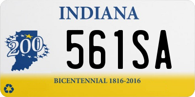 IN license plate 561SA