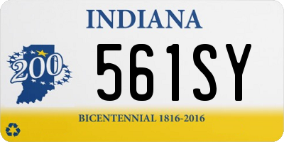 IN license plate 561SY