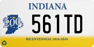 IN license plate 561TD