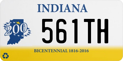 IN license plate 561TH