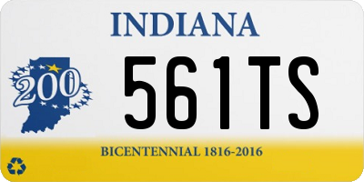 IN license plate 561TS