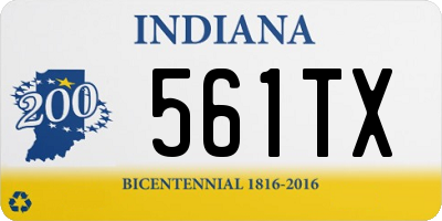 IN license plate 561TX