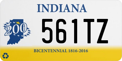 IN license plate 561TZ
