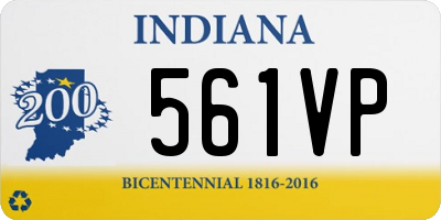 IN license plate 561VP