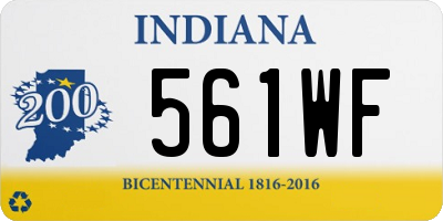 IN license plate 561WF