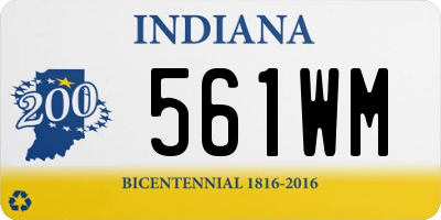 IN license plate 561WM
