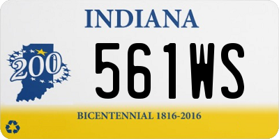IN license plate 561WS