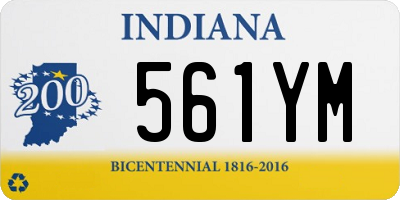 IN license plate 561YM