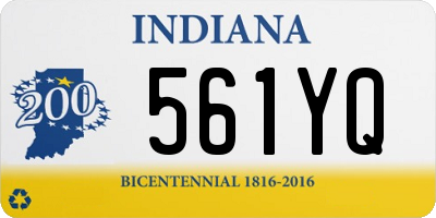 IN license plate 561YQ