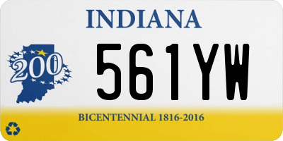 IN license plate 561YW