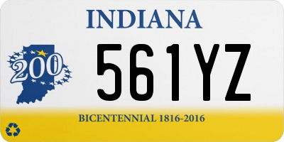 IN license plate 561YZ