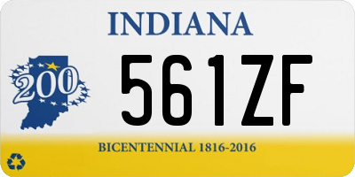 IN license plate 561ZF