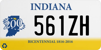 IN license plate 561ZH