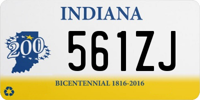 IN license plate 561ZJ