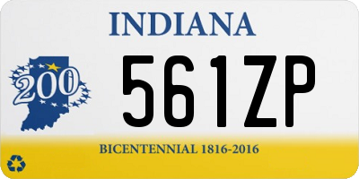 IN license plate 561ZP