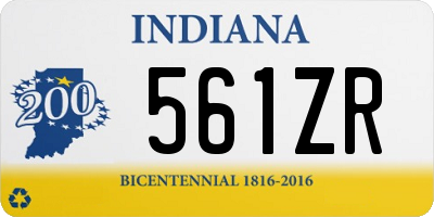 IN license plate 561ZR