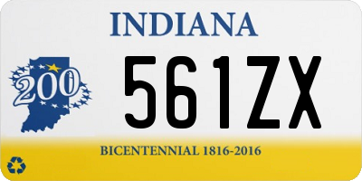 IN license plate 561ZX