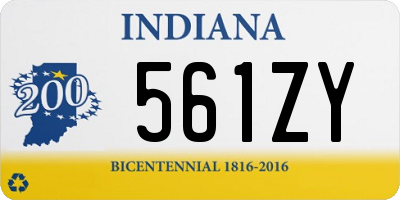 IN license plate 561ZY