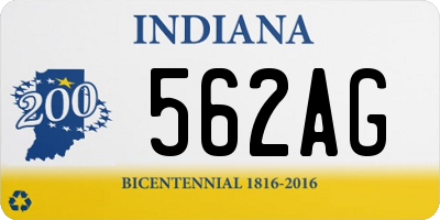 IN license plate 562AG