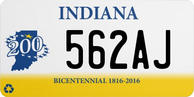 IN license plate 562AJ