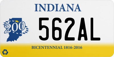 IN license plate 562AL