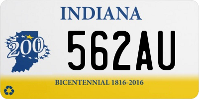 IN license plate 562AU