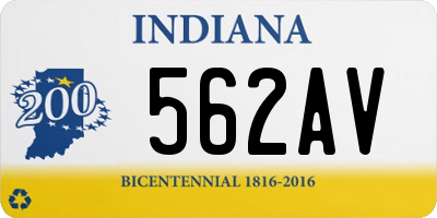 IN license plate 562AV