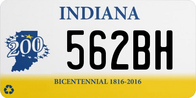 IN license plate 562BH