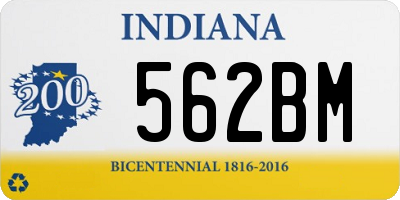 IN license plate 562BM