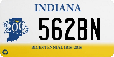 IN license plate 562BN