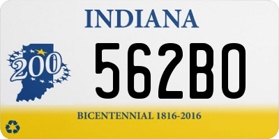 IN license plate 562BO