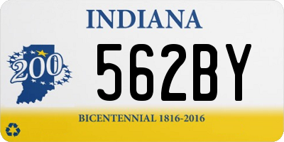 IN license plate 562BY