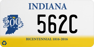 IN license plate 562C