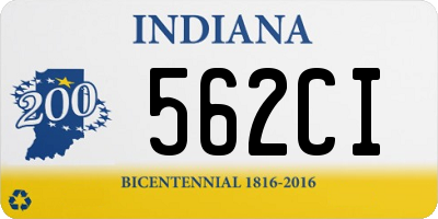 IN license plate 562CI