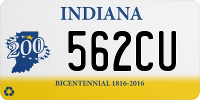 IN license plate 562CU