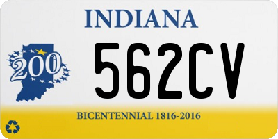 IN license plate 562CV