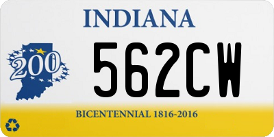 IN license plate 562CW