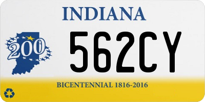 IN license plate 562CY